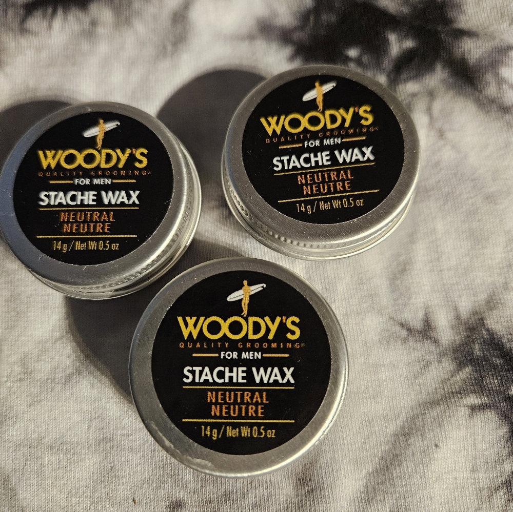 Stache Wax Neutral - Men's Mustache Styling Wax (Black/Silver Tin)
